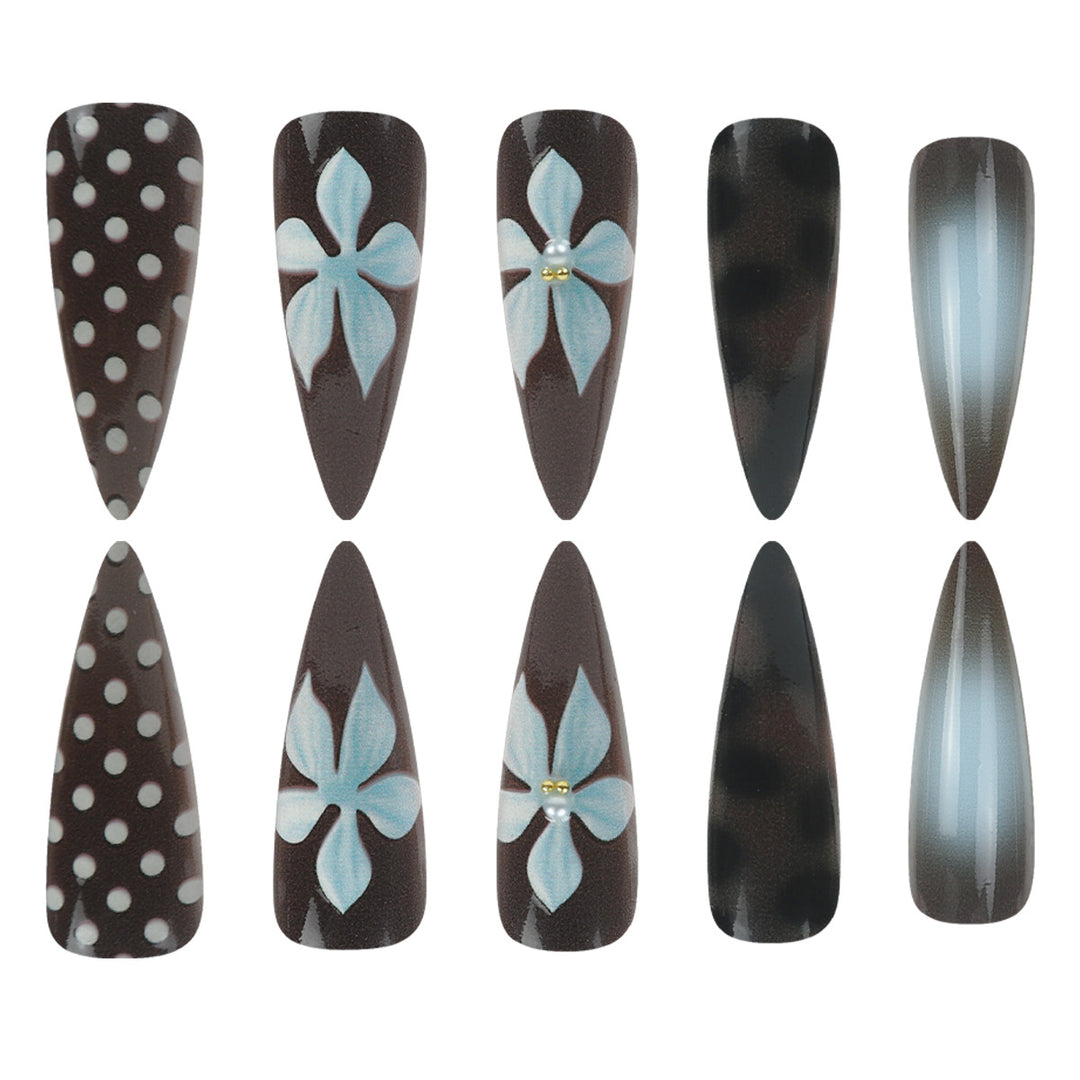 Decorative Artistic Long Stiletto Nail Extensions Stornfield