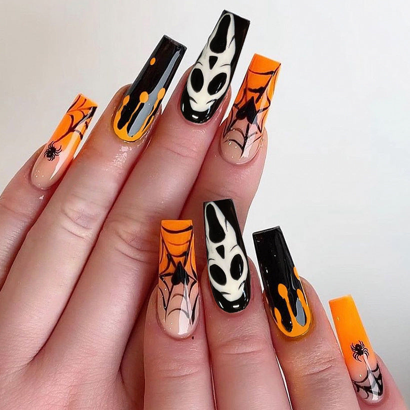 Halloween-Themed Artistic Press-On Nails Stornfield