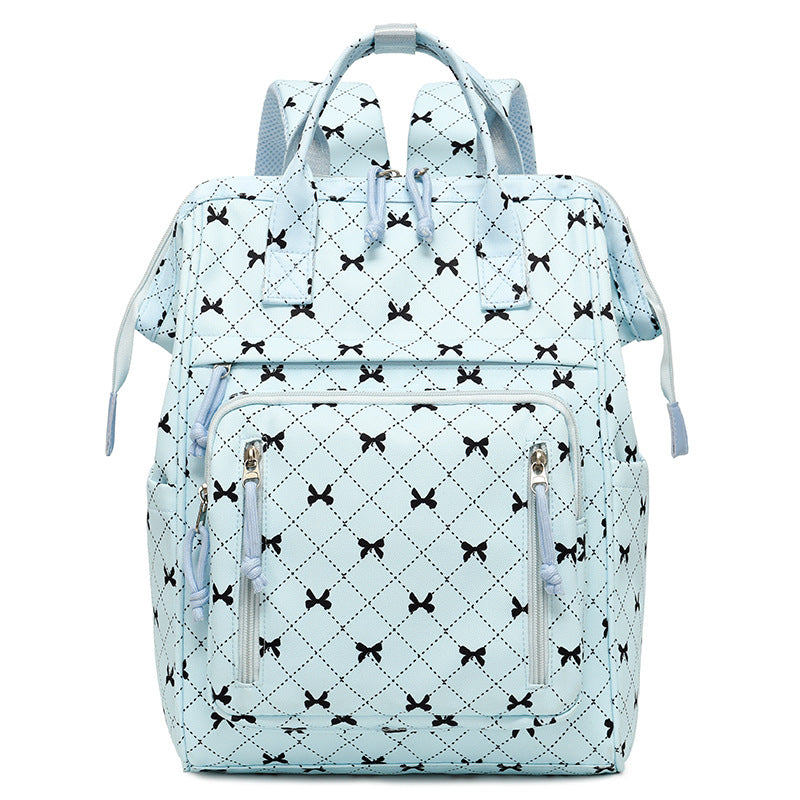 Stylish Bow-Printed Backpack Stornfield