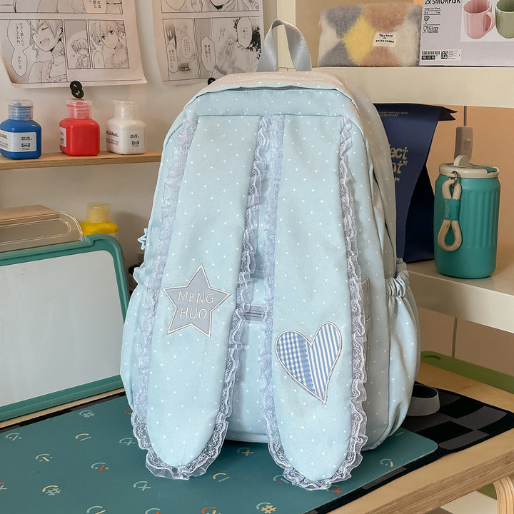 Cute Bunny-Ear Design Embellished Backpack Stornfield