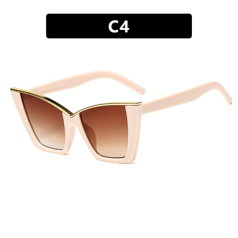 Women extravagant sunglasses with unique design and golden accents Stornfield