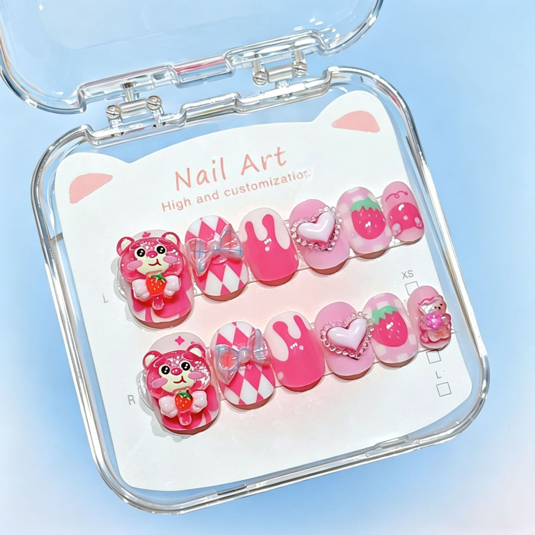 Customized Cartoon-Inspired Press-On Nail Art Set Stornfield