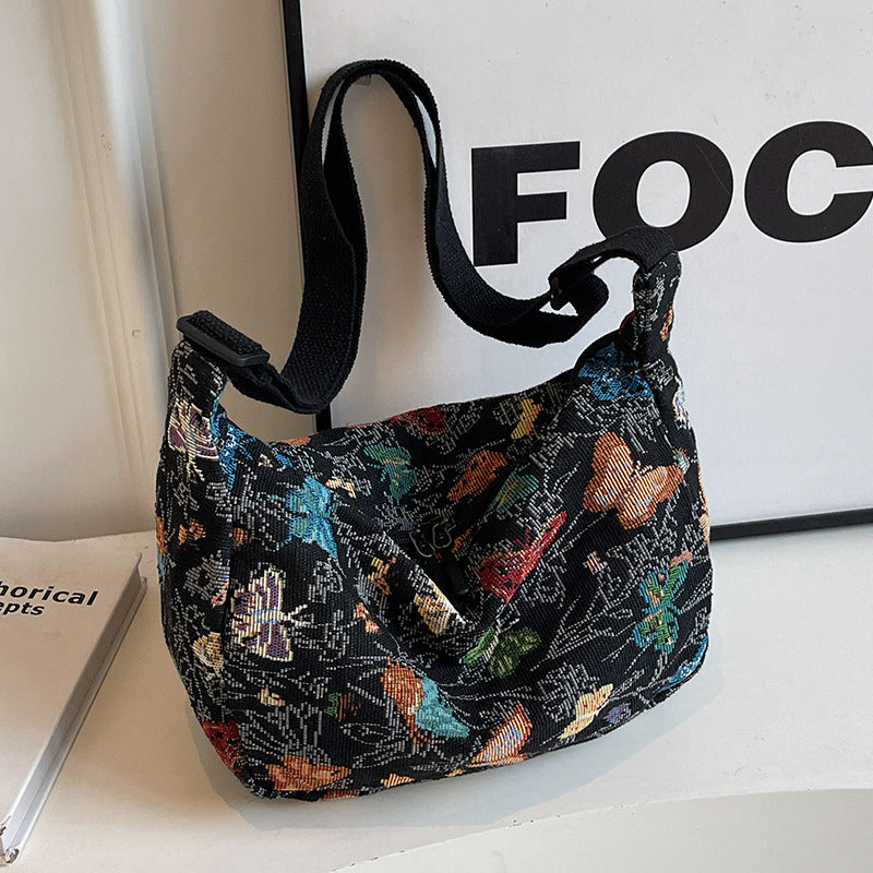 Decorative Floral Patterned Sling Bag