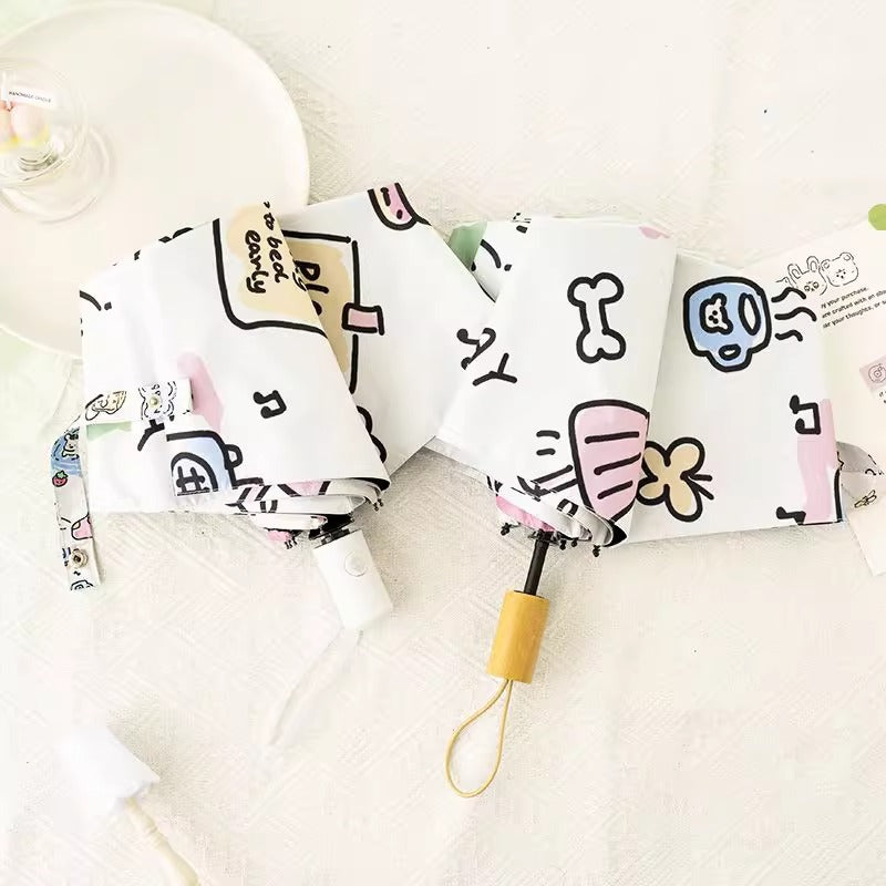 Women Automatic Mini Umbrella with Vibrant Animal Design Stornfield