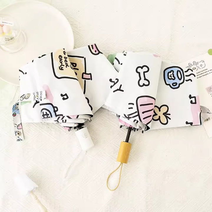 Women Automatic Mini Umbrella with Vibrant Animal Design Stornfield