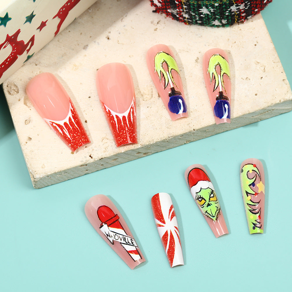 Creative Nail Art Set with Festive Christmas Motifs Stornfield