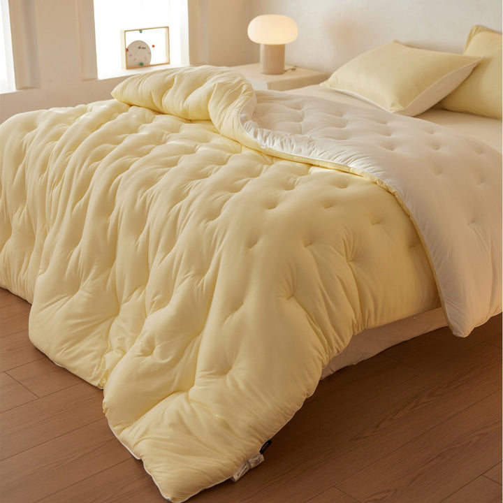 Plush Tufted Dual-Layer Mattress Topper and Lightweight Comforter Set