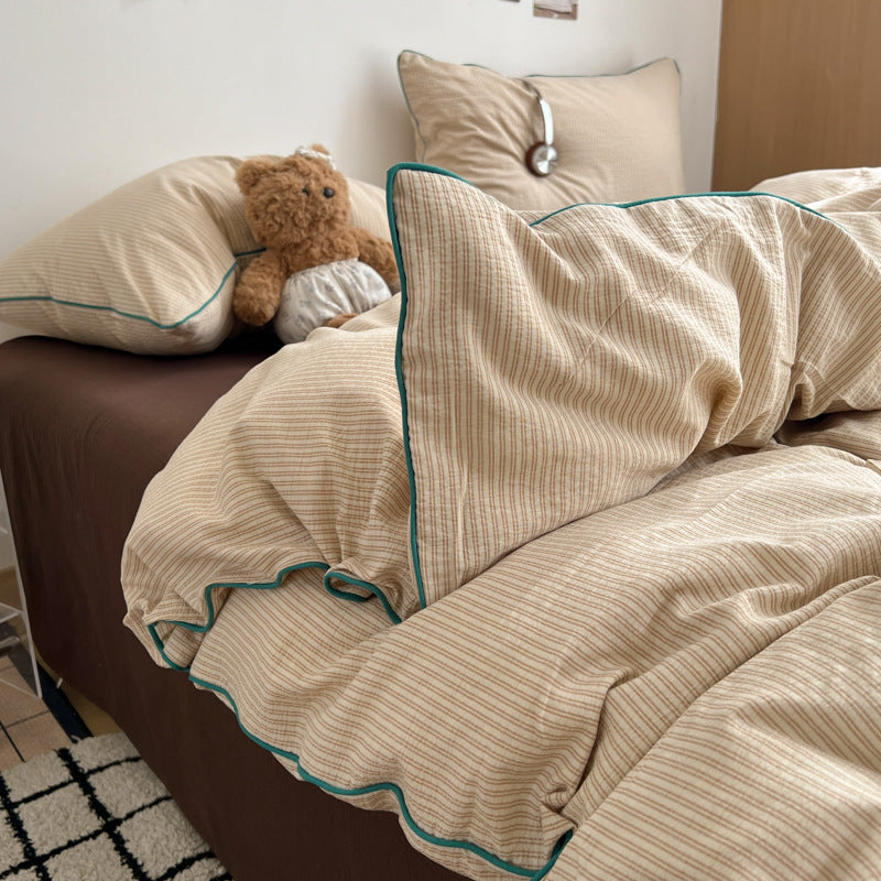 Striped Soft Duvet Cover Set