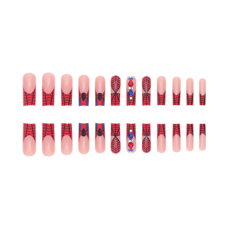Spider-Man Inspired Press-On Nail Art Stornfield