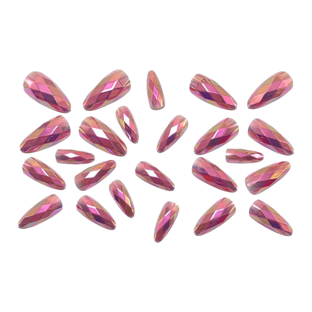 Shiny Artificial Nails in Modern Faceted Design Stornfield