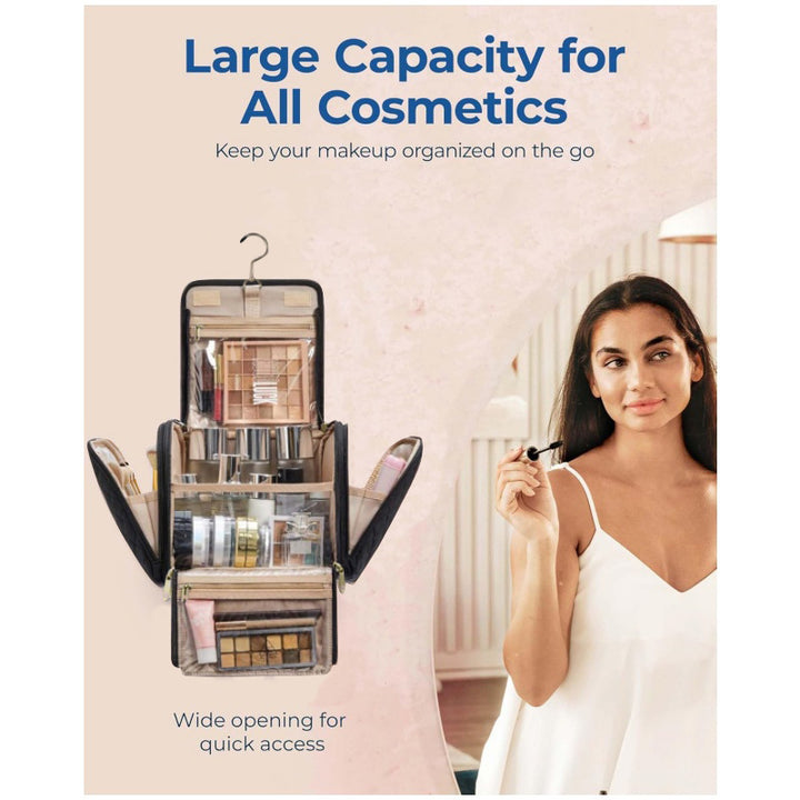 Cosmetic organizer with multiple compartments and practical hanging option Stornfield