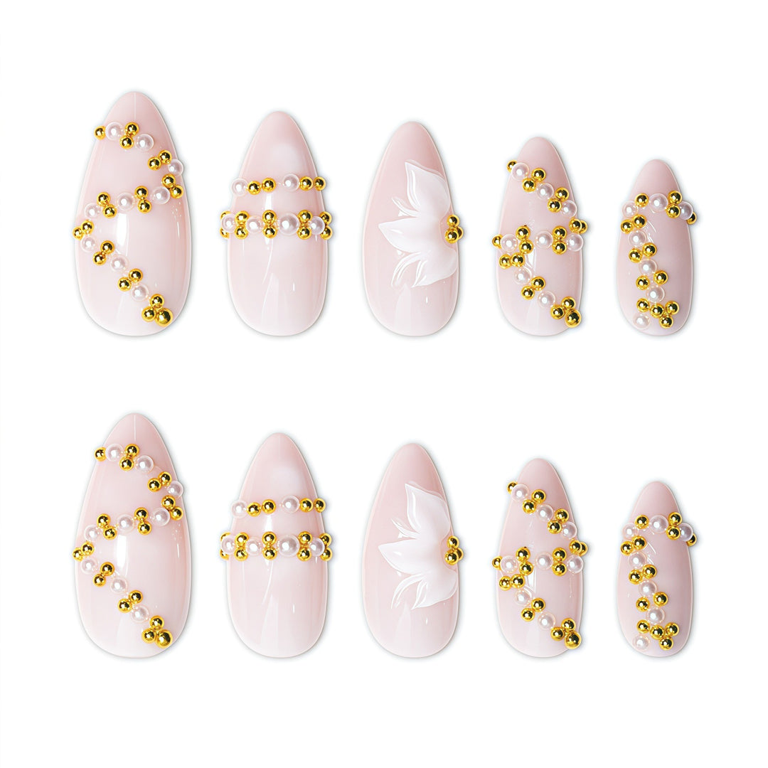 Elegant Floral Nail Enhancements Stornfield