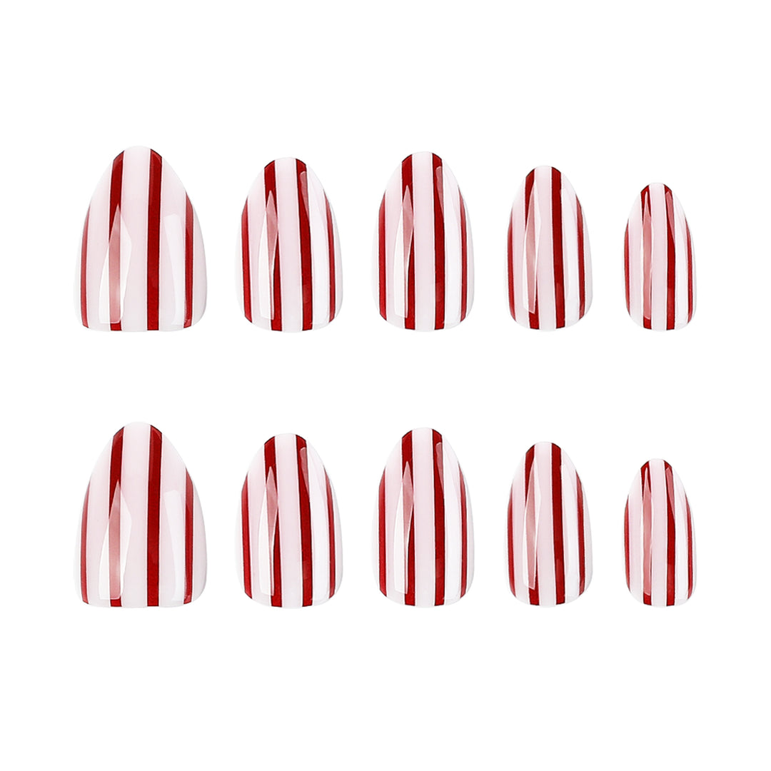 Artistic nail art with striped design Stornfield