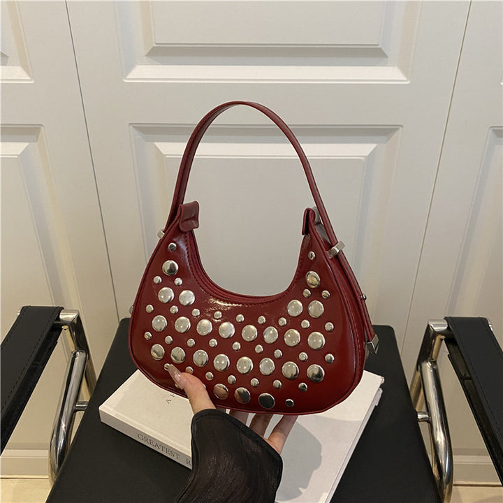 Studded Leather Hobo Bag Stornfield