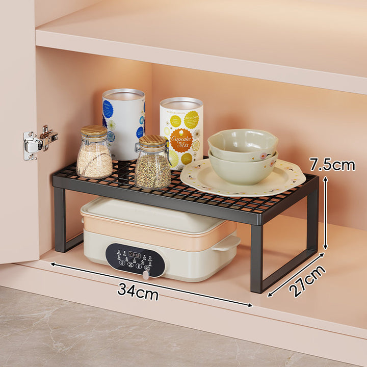 Ventilated Metal Grid Cabinet Shelf Organizer Rack
