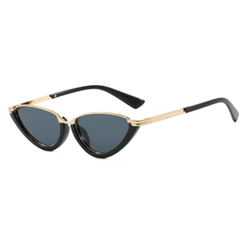 Women futuristic Cat-Eye sunglasses with golden accents Stornfield