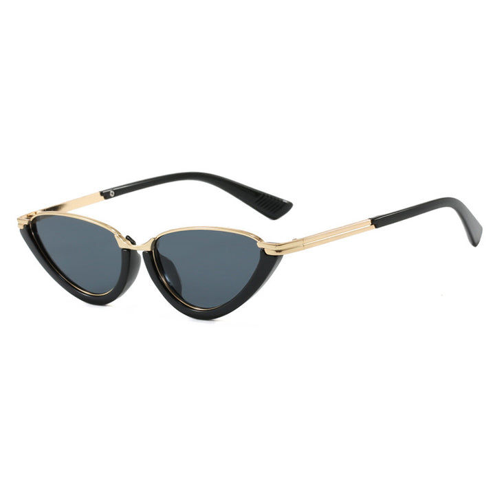 Women futuristic Cat-Eye sunglasses with golden accents Stornfield