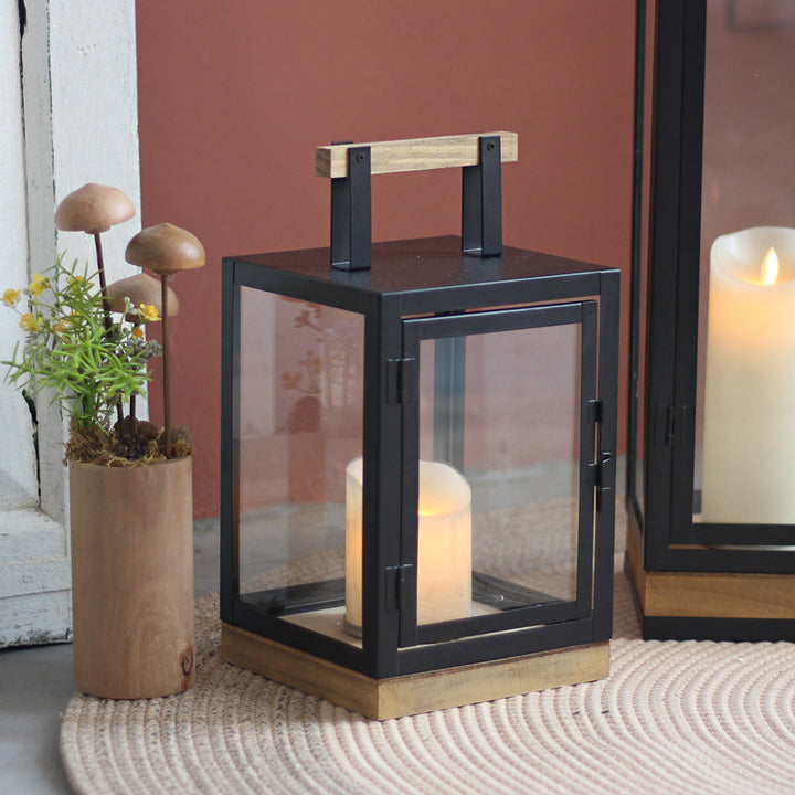 Decorative Lantern with Wooden Handle Stornfield