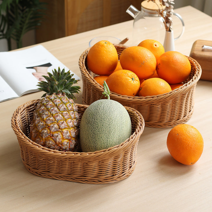 Unisex Elegant oval storage basket made of natural materials Stornfield