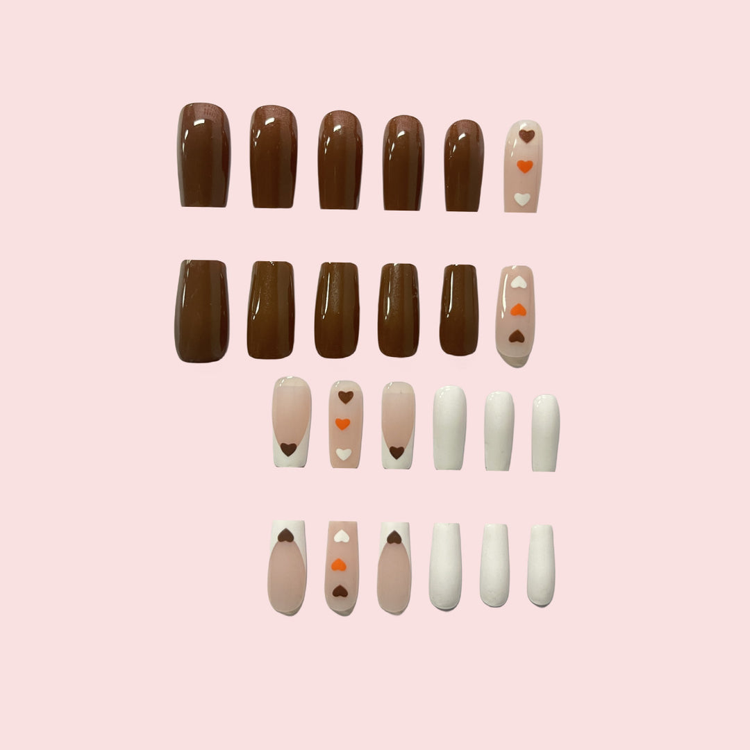 Heart Pattern Press-On Nail Art Stornfield