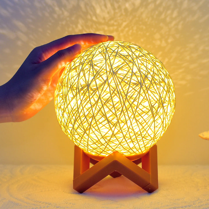 Artistic Table Lamp with Geometric Design