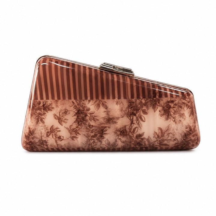 Artistic Floral Acrylic Clutch