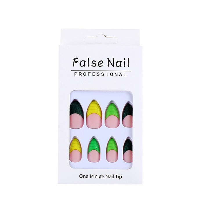 Creative artificial nails with trendy geometric design Stornfield