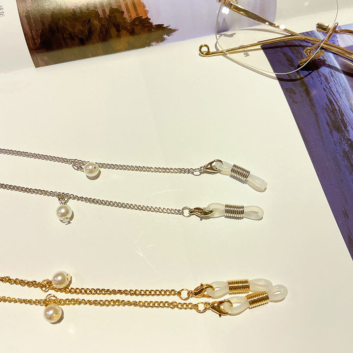 Fashionable glasses holder chain with pearl pendants Stornfield