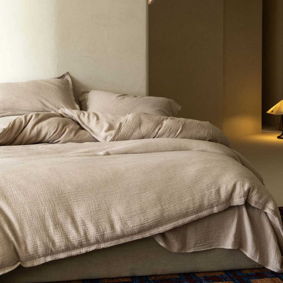 Premium Double-Layer Cotton Gauze Duvet Cover Set