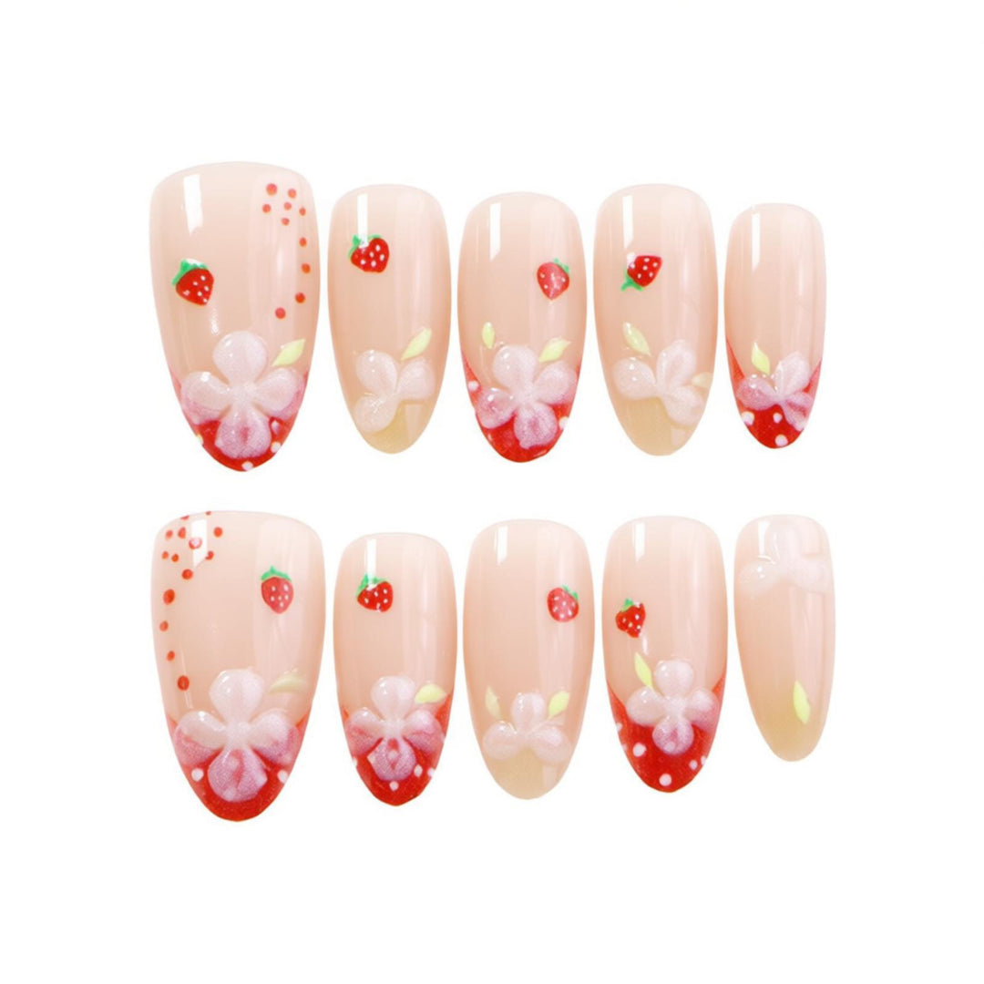Decorative Floral Press-On Nail Designs Stornfield