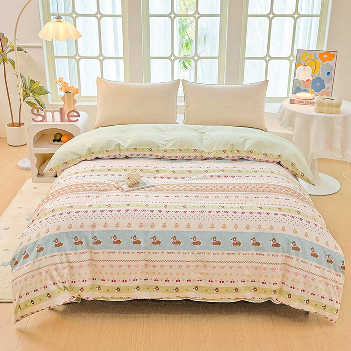 Plaid Patterned Quilted Comforter Set