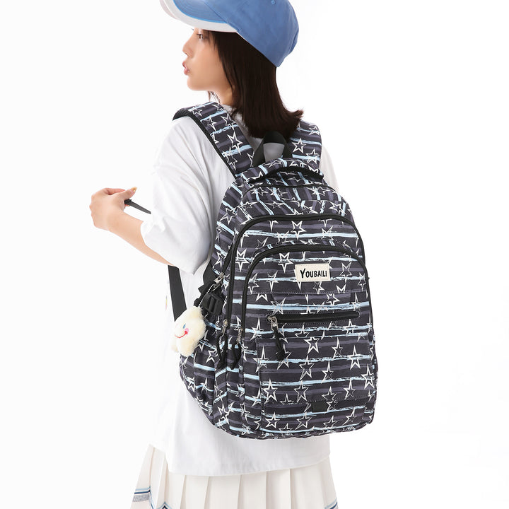 Fun Star-Patterned School Backpack Stornfield