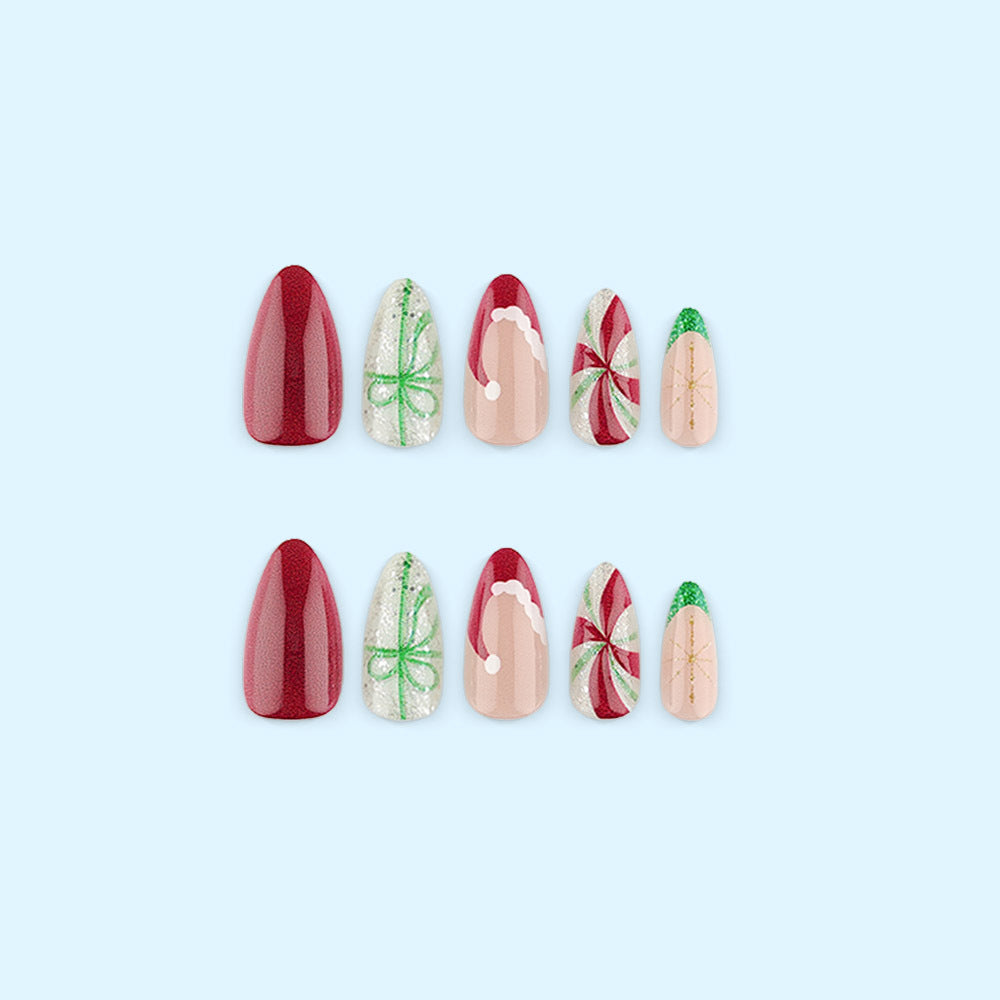 Artificial nails in festive Christmas design Stornfield 1788232693