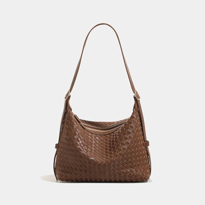 Woven Leather Shoulder Bag