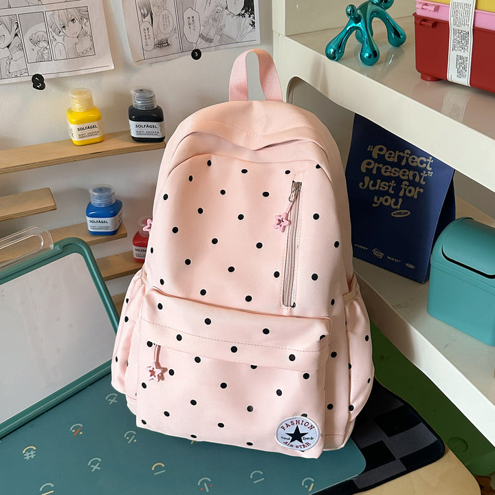 Playful Polka Dot Casual Backpack Stornfield