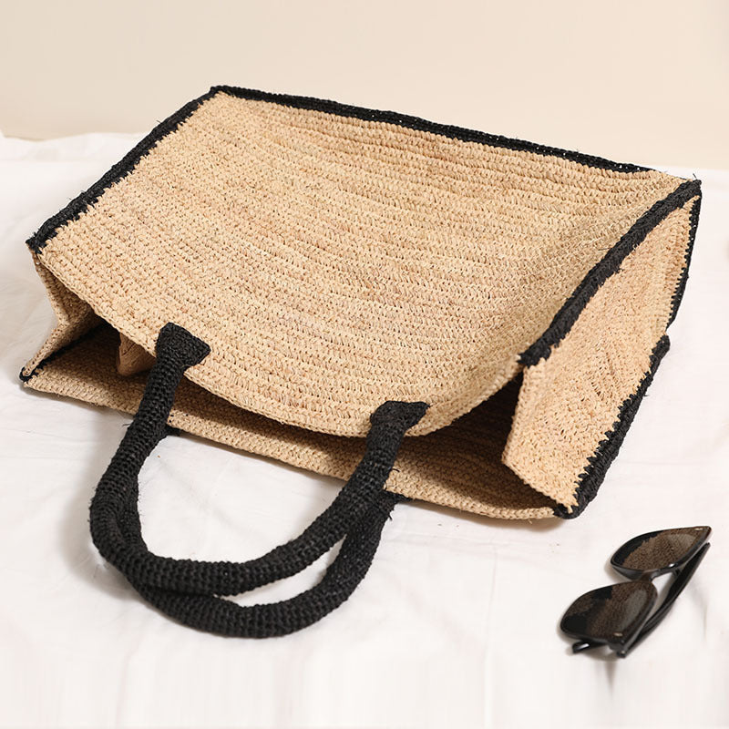 Handmade basket bag with reinforced handles Stornfield