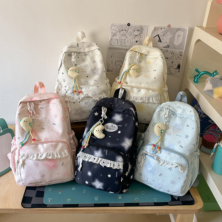 Charming Star-Embellished Casual Backpack Stornfield 1791205440