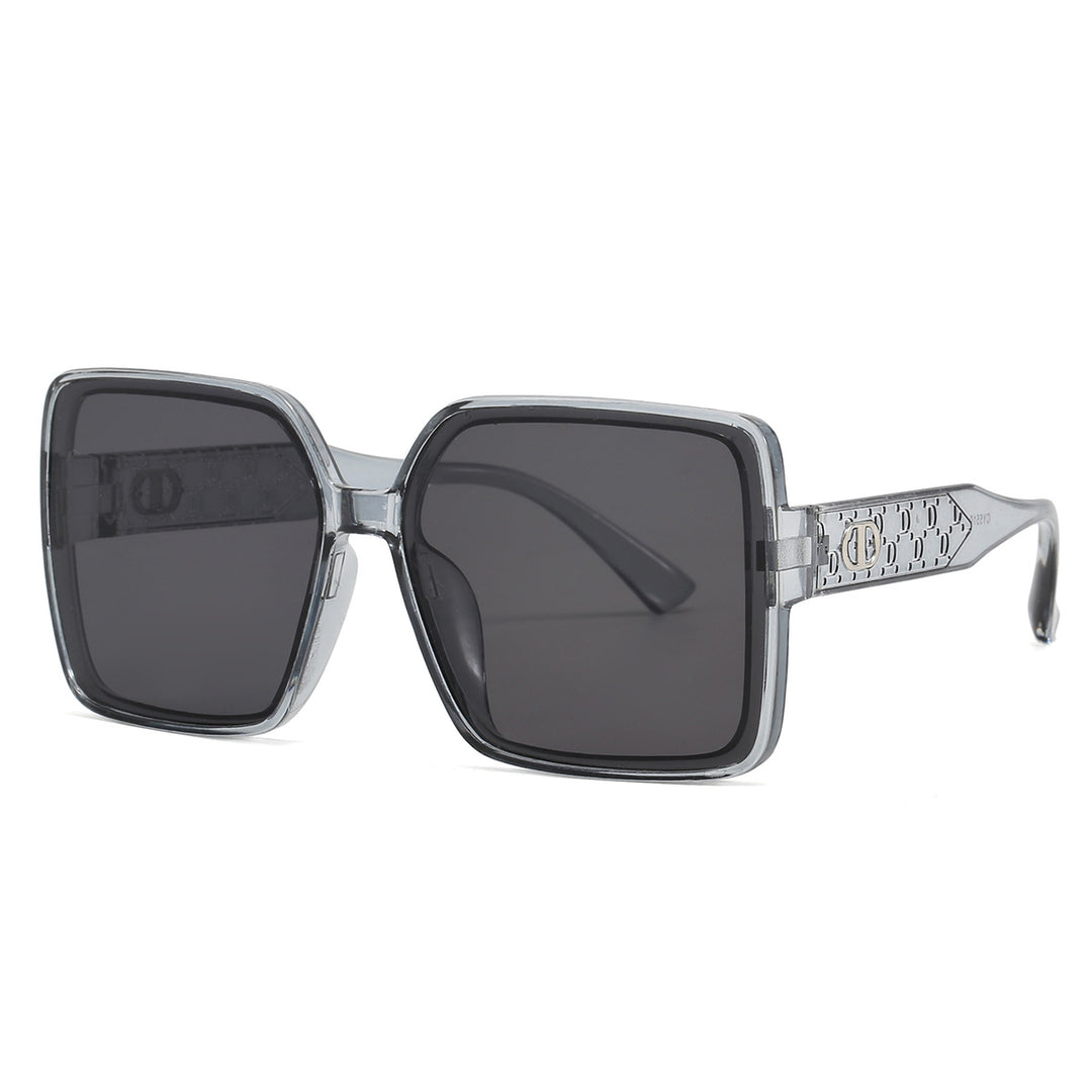 Ladies fashionable square sunglasses with transparent design Stornfield