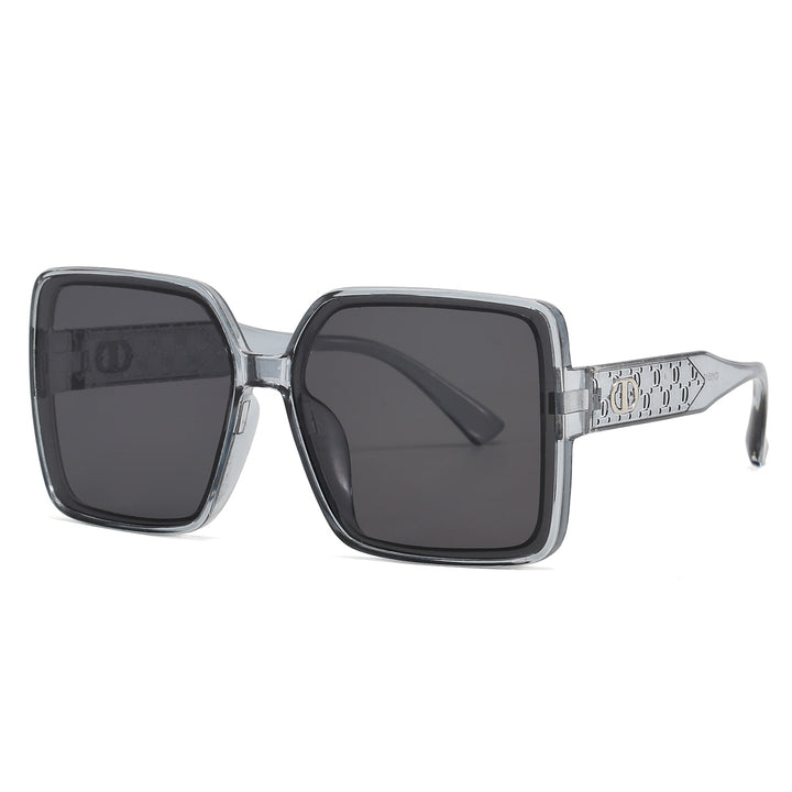 Ladies fashionable square sunglasses with transparent design Stornfield