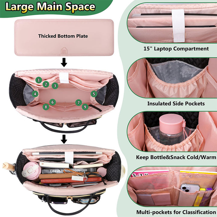 Stylish and Spacious Tote Bag with Versatile Compartments Stornfield