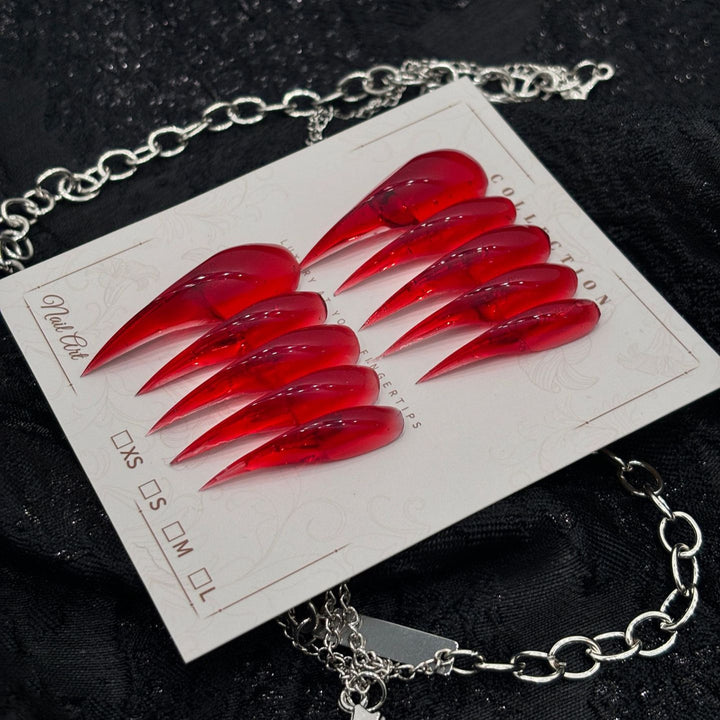 Stiletto Press-On Nail Tips with Glossy Finish