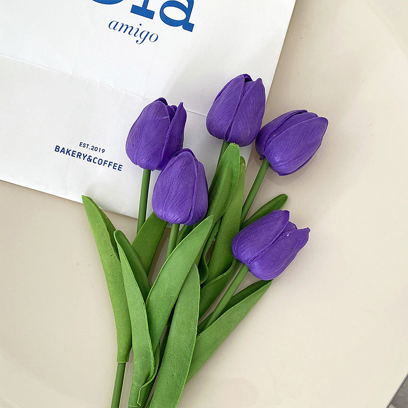 Realistic Faux Tulip Bouquet