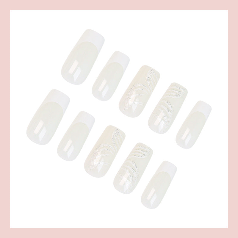 Nail art set with elegant transparent design Stornfield