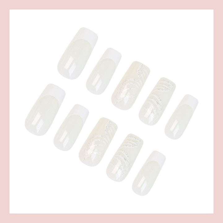 Nail art set with elegant transparent design Stornfield