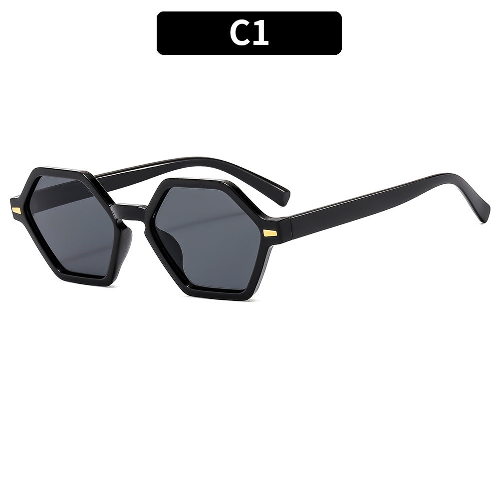 Trendy Hexagonal Frame Sunglasses