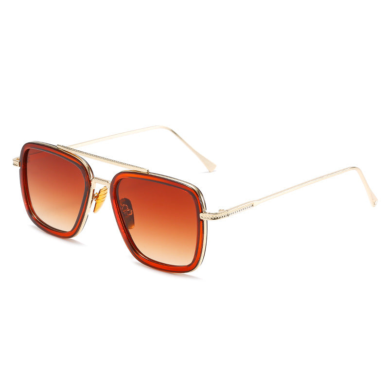 Women's fashionable square sunglasses with luxurious metal frame Stornfield
