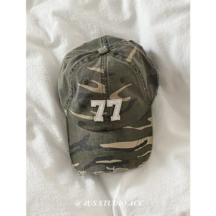 Women's Distressed Camouflage Baseball Cap Stornfield
