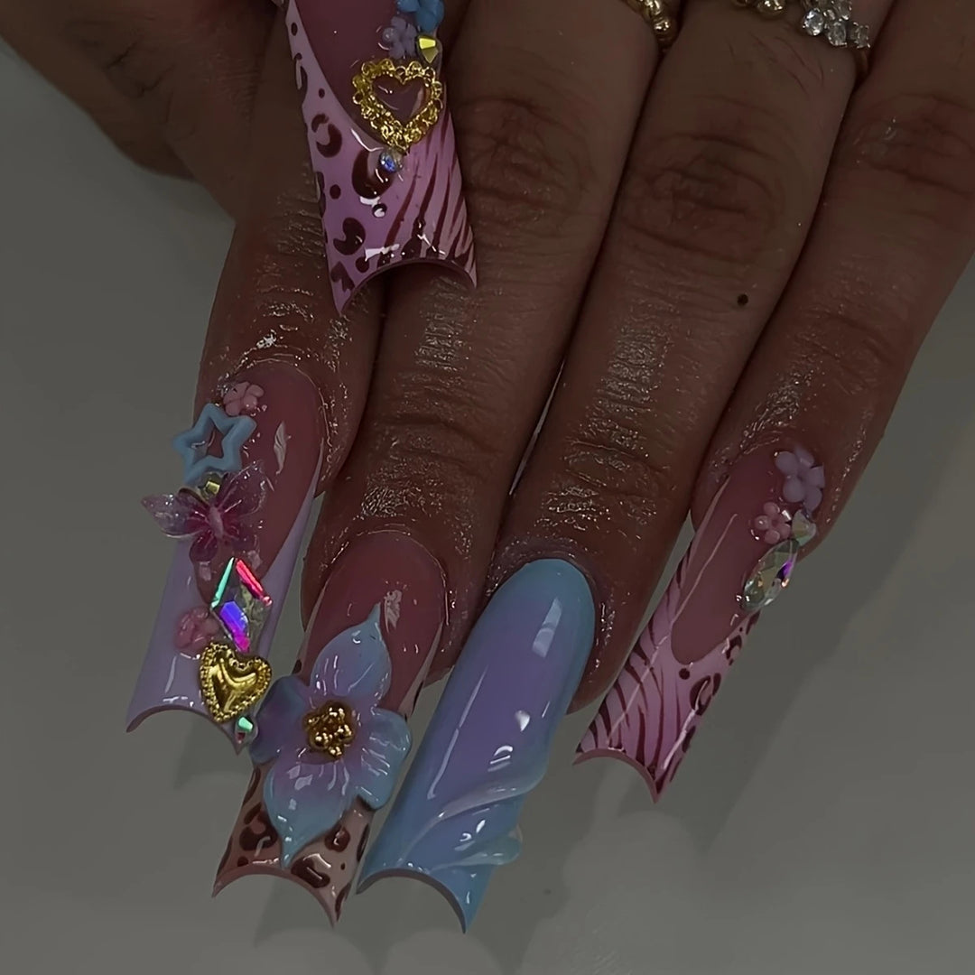 Decorative Long Nail Art Enhancements Stornfield