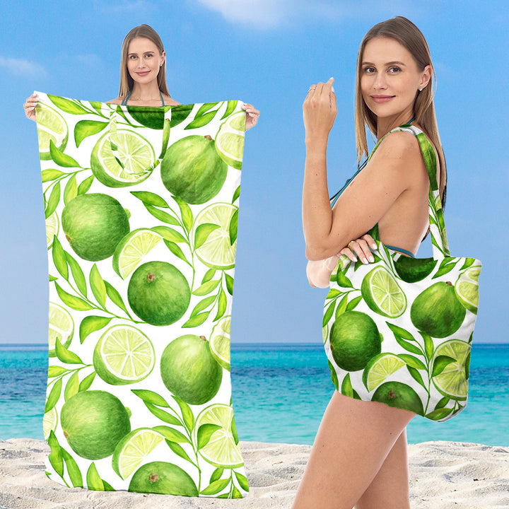 Beach towel with integrated carrying bag Stornfield