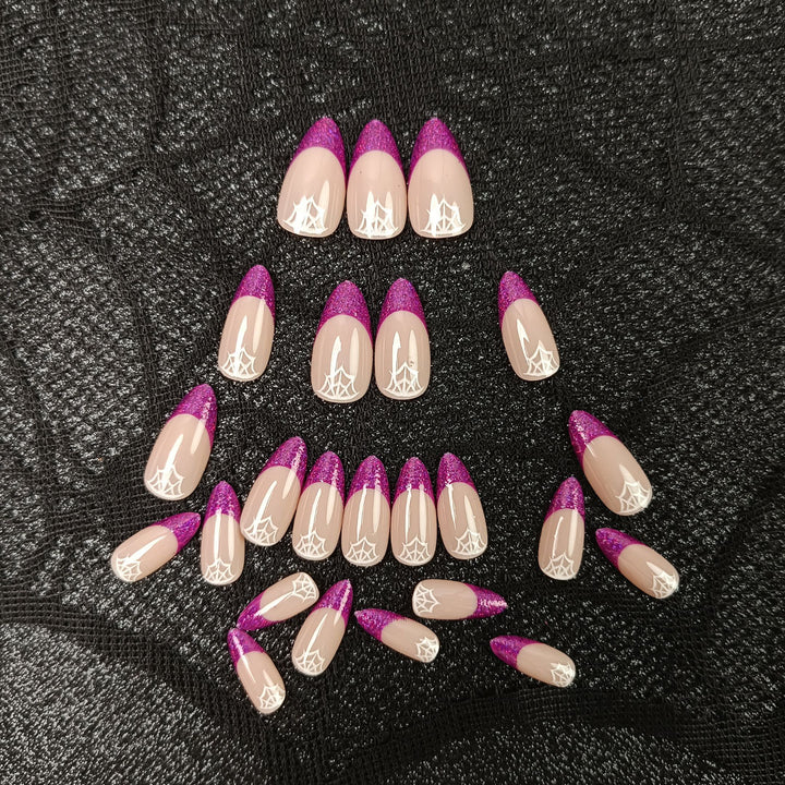 Artistic Spiderweb Press-On Nail Set Stornfield